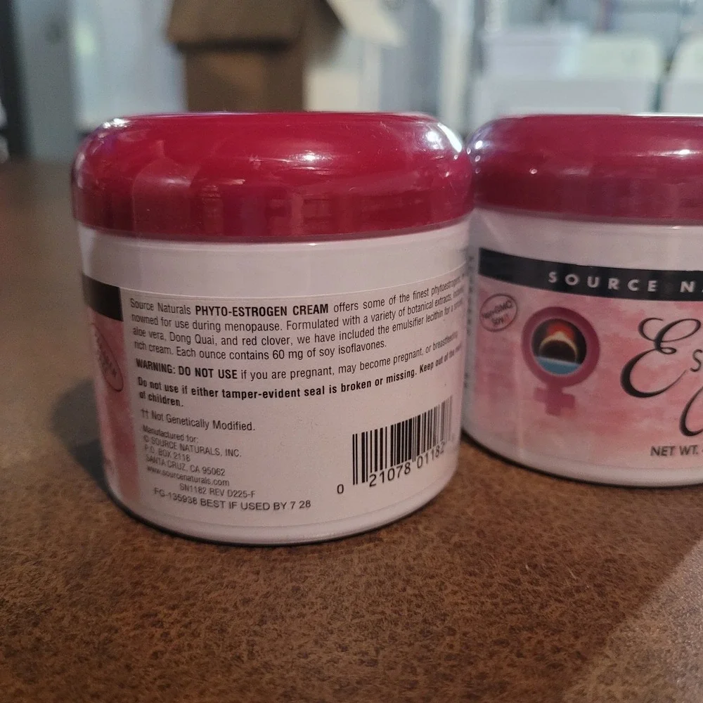 Source Naturals 4 oz Phyto Estrogen Cream -Set of 2- SEALED Best By 7/2028